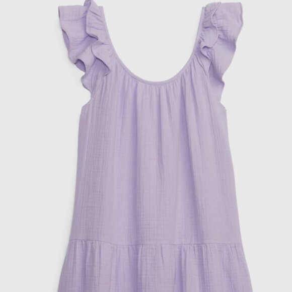 GAP Black Tall Large Crinkle Gauze Mini Dress - Picture 2 of 5